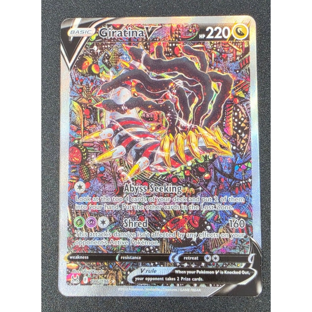 Pokemon Giratina V Alternate Full Art 186/196 Lost Origin Ultra Rare Holo Card